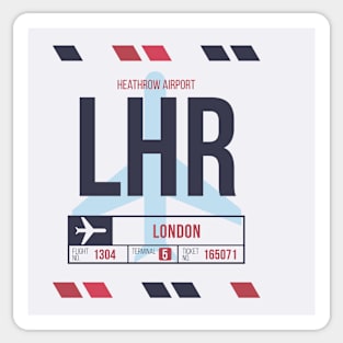 London (LHR) Airport Code Baggage Tag Sticker